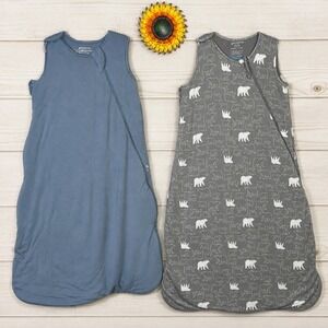 Gunamuna Bamboo Sleep Sack Set of 2 Blue Grey 18-24M 2.6 TOG